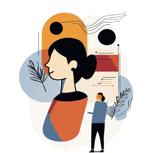 Illustration representing cultural fit and language proficiency evaluation